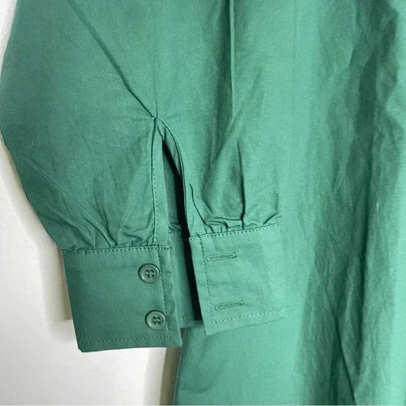Arula Green Button Down Shirt Dress Julianna  Size X 10 - Picture 5 of 8